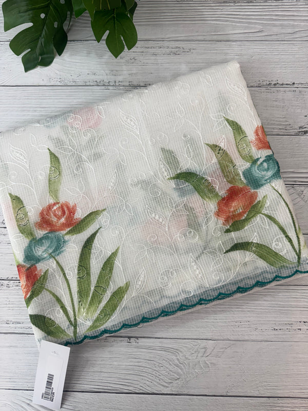 NetkKota saree with handpainting and embroidery MS7833