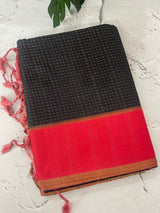 Semi silk saree with zari weaving  MSG6161