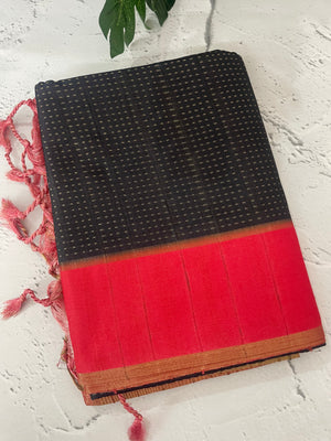 Semi silk saree with zari weaving  MSG6161