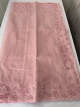 Mul chanderi saree with applique borders MSH111