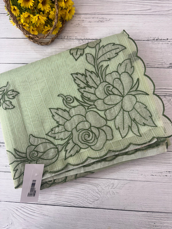 NetKota Applique work saree  MS6798- DuskyGreen
