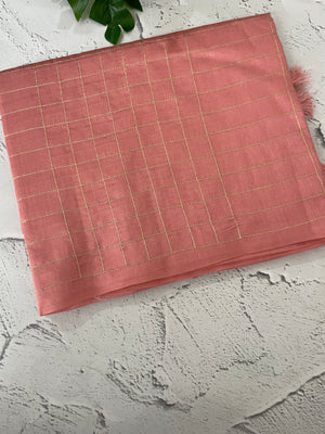 Tussar finish soft silk saree with thread work MTS955