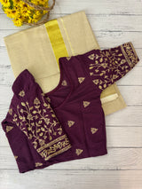 Stretchable Readymade blouse with sequence work- MSBL