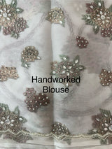 Handworked chiffon Organza saree MCS4534