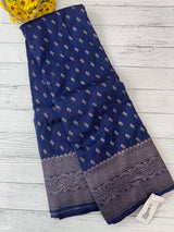 Semi Banarasi Georgette saree MKGS612 DarkBlue