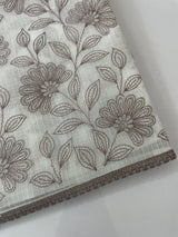Kota cotton embriodery saree MS1490- White & DuskyMauve