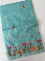 Silky kota embroidery saree MSK4331