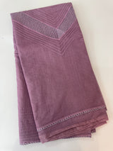 Supernet saree with crochet work and lace border MCJ5433 (V shape Crochet)