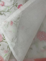 Soft Netkota saree with cross stitch embroidery MSH210