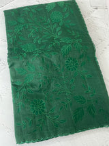 NetKota Applique work saree  MSH148- BottleGreen