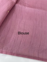 Cutwork Semi tussar saree MTSS674 OnionPink