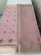 Tissue silk saree MS8190 - Pink