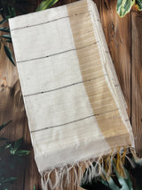 Soft blended tussar saree MKT121 - lines