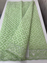 Kota Moonga saree with net applique borders MSH295-PistaGreen
