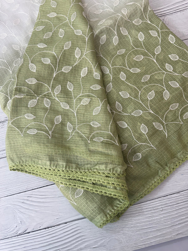 Ombre Soft kota checks saree with embroidery SVTS20