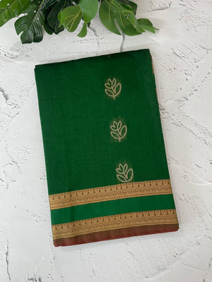 Kanchi Silk cotton saree with zari weaving - MSK897