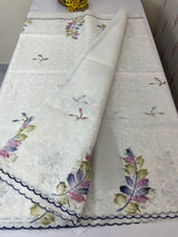 NetkKota saree with handpainting and embroidery MS7833