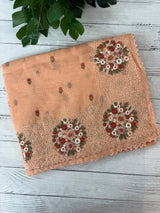 Soft kota silk saree with  embroidery MSS678 Peach