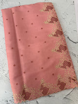Satin finish kosa tussar saree with cutwork - MSH205 PeachPink