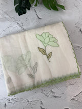 Kota silk cotton saree with applique work MS81789