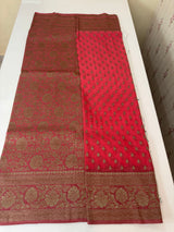 Semi banarasi Khaddi Georgette saree - MS1499 BrightPeach