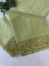 Cutwork semi Tussar saree MSTS358