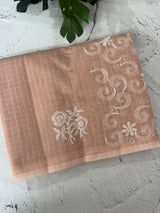 Kota moonga checks embriodery saree MS1494 DustyPeach