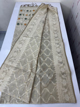 Jamdani silk Cotton Saree with blouse MS12552