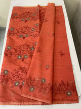 Soft silk cotton saree with embriodery MS8678