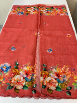 Digital printed semi Linen Saree MLS711- Peach