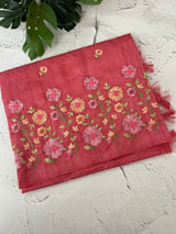 Art tussar saree with embroidery MST677