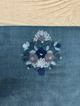 Semi tussar saree with Handwork MS44500 - Dusky TealBlue
