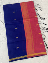 Maheshwari silk cotton saree with zari weaving MMJ764