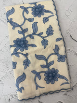 Mul chanderi applique work saree MSH170