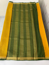 Crepe chiffon saree with small checks zari weaving  MS81890