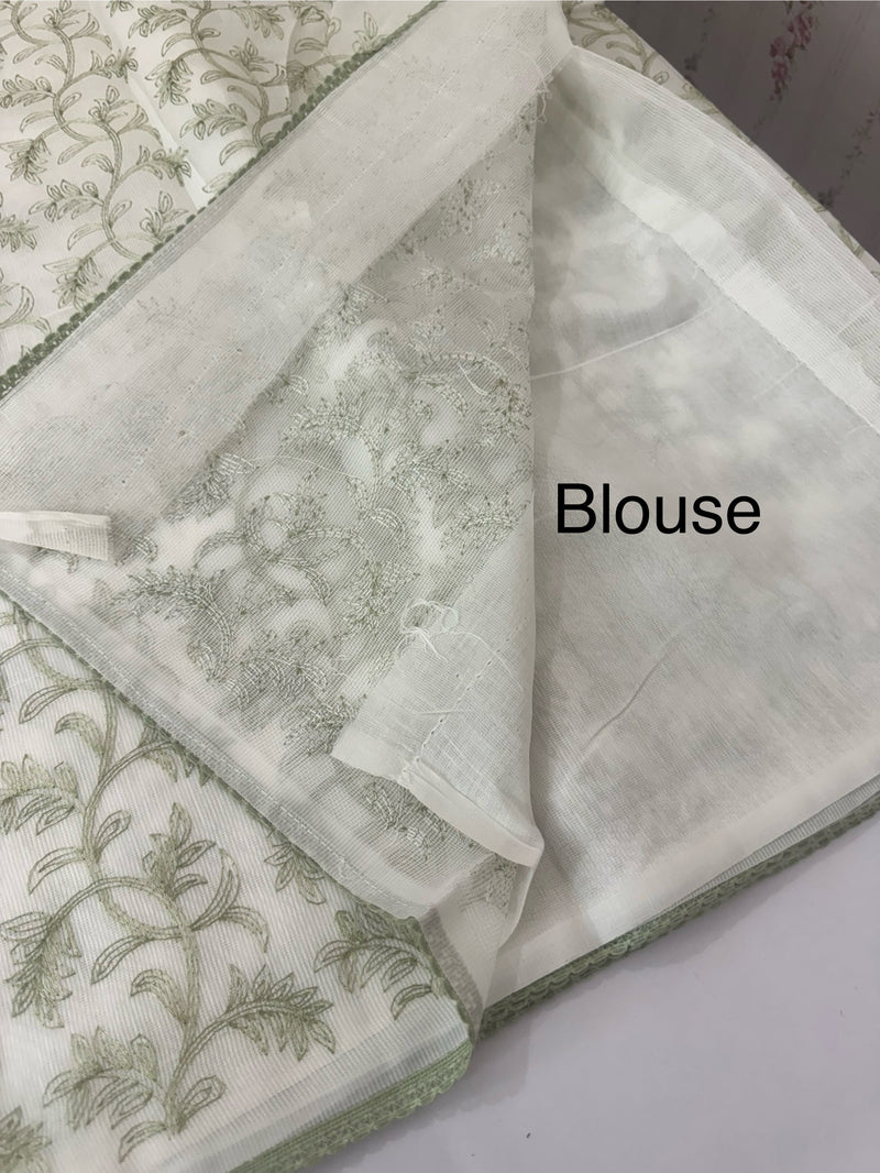 Kota cotton embriodery saree MS1490