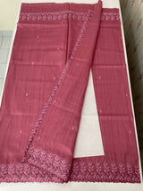 Semi tussar saree with cutwork MSHK566
