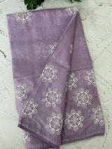 Soft kota checks saree with embroidery - MS7676