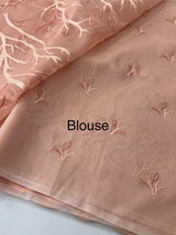 Kota silk embroidery saree  MSH125 - Peach