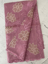 Blended tussar saree with applique work MTSS459
