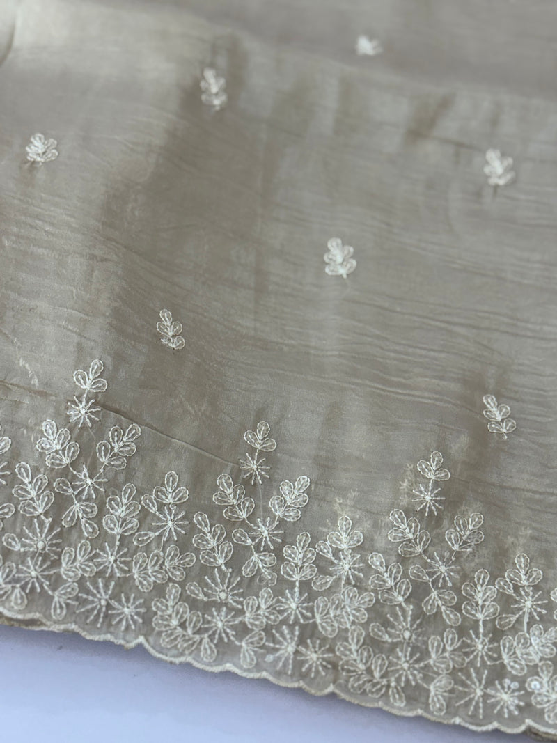 Crush Organza embroidery saree MS9740