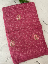 Soft kota checks saree with embroidery - MS7676