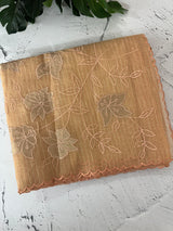 Tissue Silk applique work saree MSH120 Peach