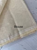 Moonga checks saree with embroidery MSH165 Ivory