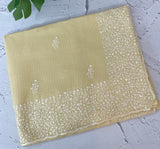 Silky kota embroidery saree MS5409 PastelYellow