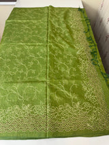 Pure bamboo tussar silk saree with cutwork - MTSS668