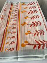 Semi linen saree with digital prints  MLS8766