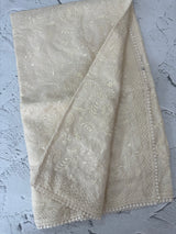 Kota silk saree with embroidery MKS7012 - Offwhite