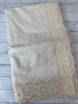 Mul chanderi saree with applique borders MSH111 -Offwhite