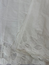 Mul chanderi saree with applique borders MSH111 -White